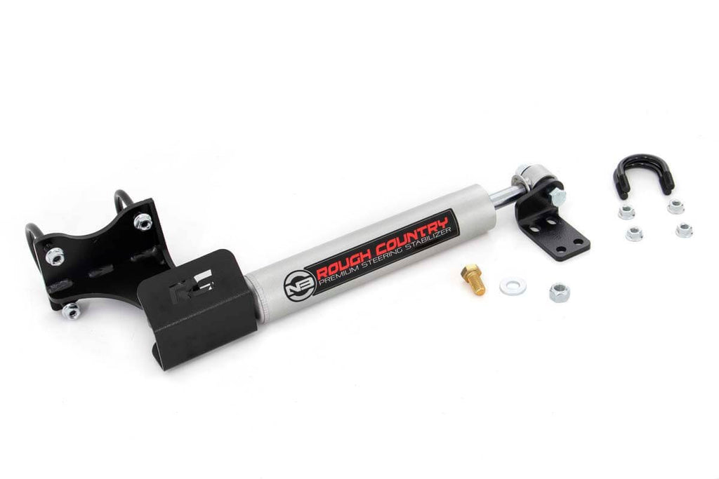 Rough Country Steering Stabilizer Jeep N3 Steering Stabilizer 07-18 Wrangler JK Does Not Fit Stock Height Models Rough Country - 8731930