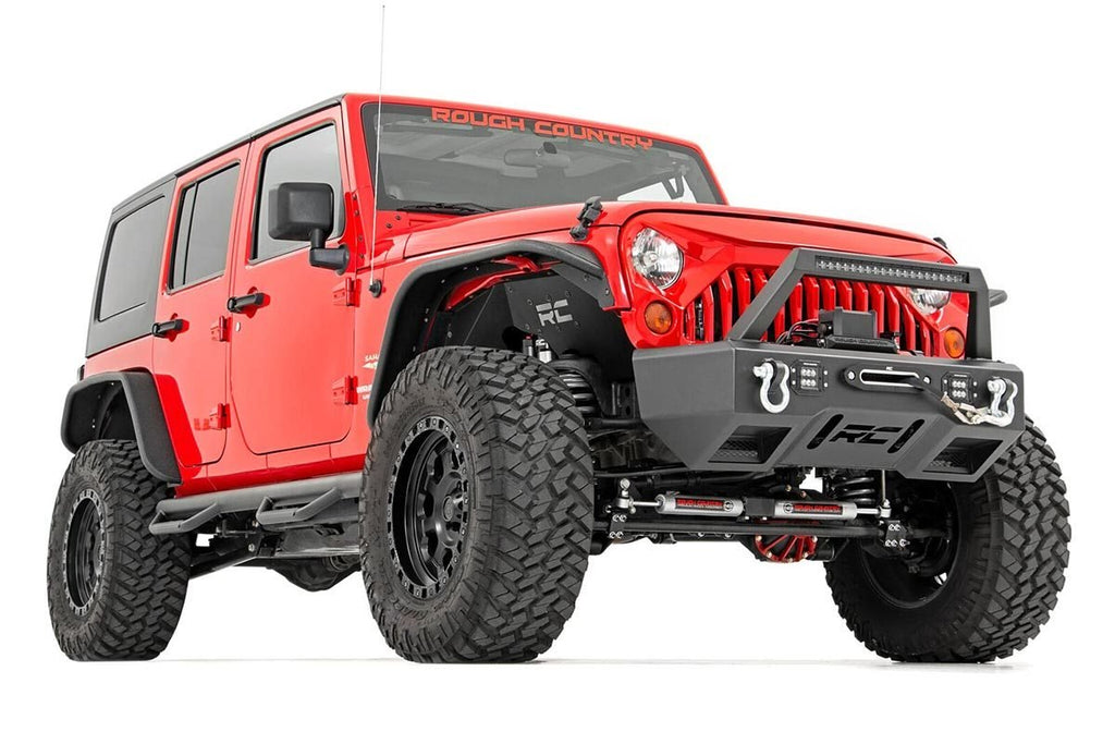 Rough Country Steering Stabilizer Jeep N3 Dual Steering Stabilizer 07-18 Wrangler JK Rough Country - 8734930