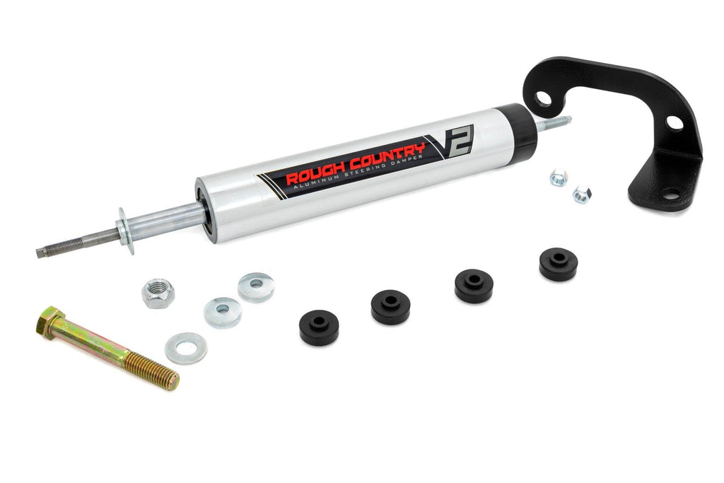Rough Country Steering Stabilizer V2 Steering Stabilizer 88-99 Chevy/GMC C1500/K1500 Truck/SUV 4WD Rough Country - 8737170