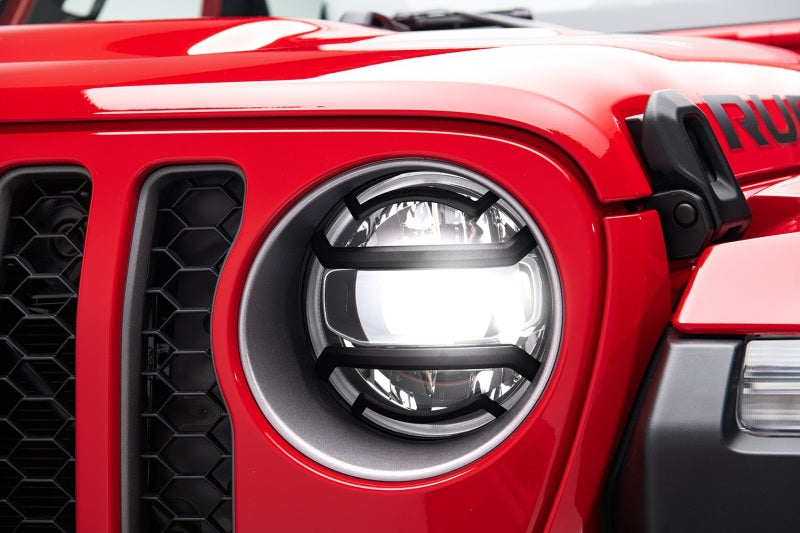 Rugged Ridge Light Covers and Guards Rugged Ridge 18-20 Jeep Wrangler JL / 2020 Jeep Gladiator JT Black Elite Headlight Guards Black