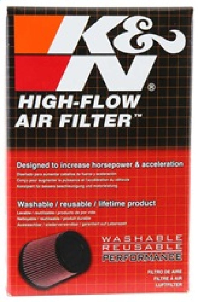 K&N Engineering Air Filters - Universal Fit K&N Filter Universal Rubber Filter 3  Flange 4 1/2 Base inch 3 1/2 inch Top 5 3/4 inch Height