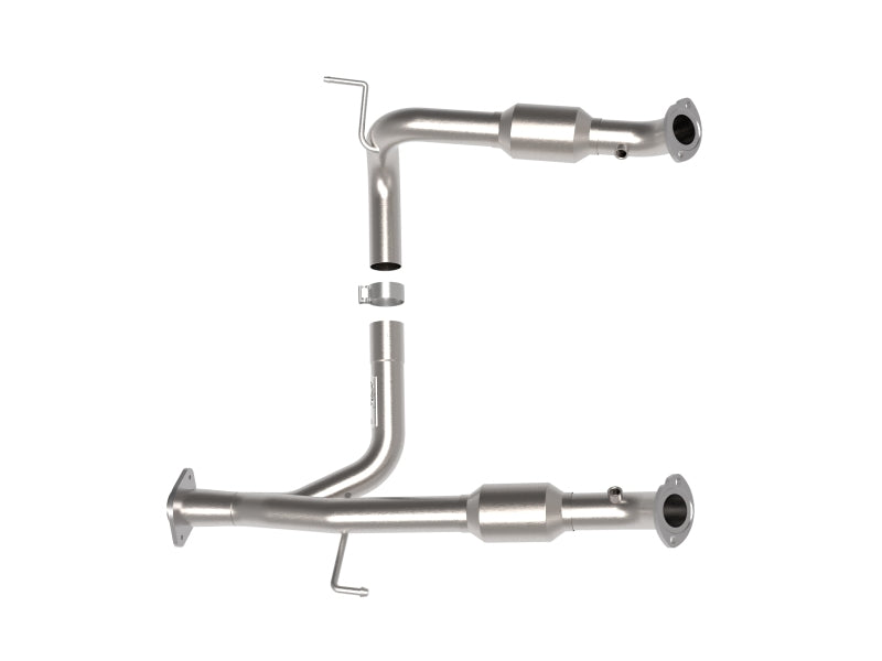 aFe X Pipes aFe Toyota Tacoma 05-15 V6-4.0L Twisted Steel Y-Pipe w/ Cat