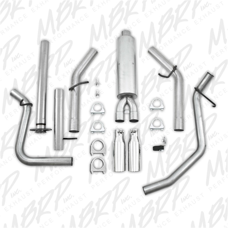 MBRP Catback MBRP 2007-2008 Chev/GMC 1500 (Next Gen.) CC EC (excl. 8 bed) 4.8/5.3L/6.0L Cat Back Dual Split