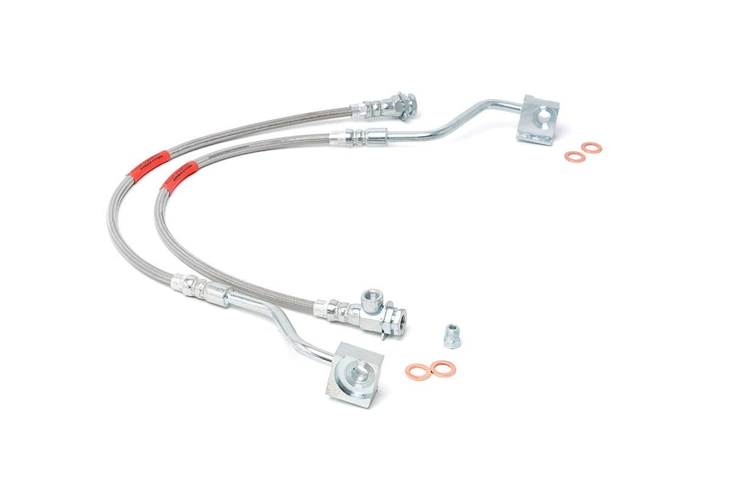 Rough Country Brake Lines Extended Front Stainless Steel Brake Lines 80-96 F150/Bronco Rough Country - 89310S