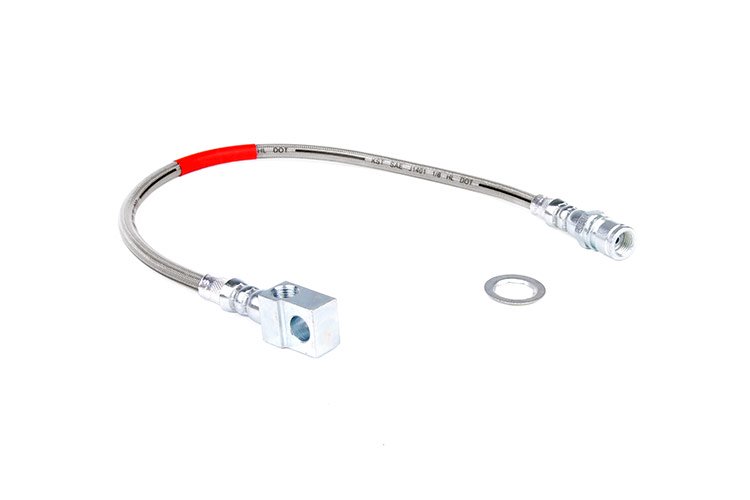 Rough Country Brake Lines Extended Rear Stainless Steel Brake Line 71-87 PU/71-91 SUV Rough Country - 89335S