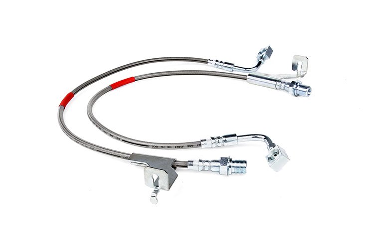 Rough Country Brake Lines Extended Front Stainless Steel Brake Lines 87 PU/87-91 SUV Rough Country - 89360S