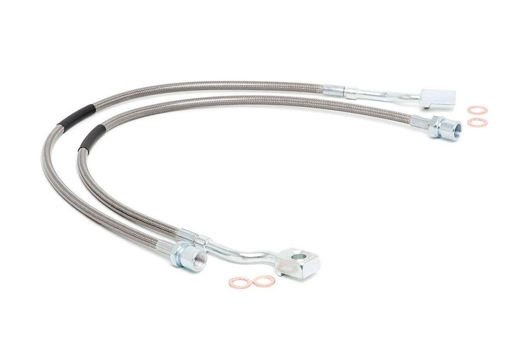 Rough Country Brake Lines Extended Front Brake Lines 5-7.5 Inch Lifts 07-19 Silverado/Sierra 1500/SUV Rough Country - 89370