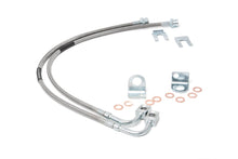 Load image into Gallery viewer, Rough Country Brake Lines Jeep Front Stainless Steel Brake Lines 4.0-6.0 Inch 07-18 Wrangler JK Rough Country - 89707