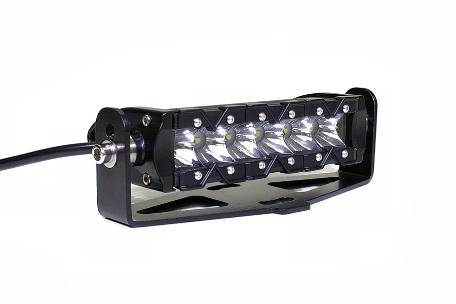 Quake LED Light Bar Jeep Wrangler JL/Gladiator Single 8 Inch Light Bar Hood Hinge Mount - QBJ899