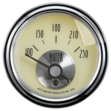 Load image into Gallery viewer, AutoMeter Gauges Autometer Prestige Antique Ivory Series 2-1/16in 100-250 Deg F Electric Water Temp Gauge