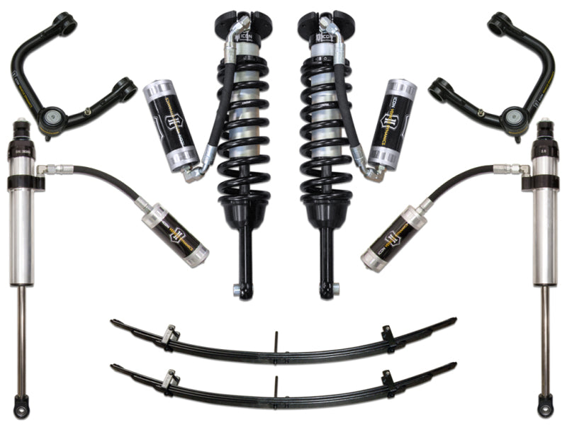 ICON Coilovers ICON 05-15 Toyota Tacoma 0-3.5in/2016+ Toyota Tacoma 0-2.75in Stg 5 Suspension System w/Tubular Uca