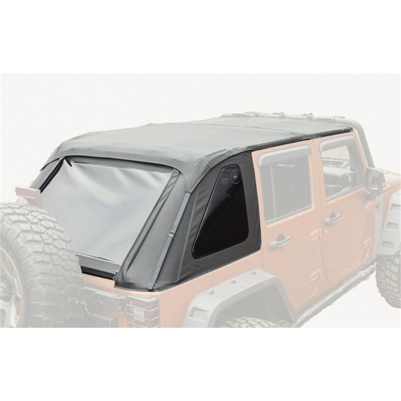 Rugged Ridge Soft Tops Rugged Ridge Bowless Soft Top Black Diamond 4-Door 07-18 Jeep Wrangler JK