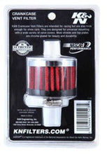 Load image into Gallery viewer, K&amp;N Engineering Air Filters - Universal Fit K&amp;N Clamp On Rubber Base Crankcase Vent Filter 0.375in Flange ID x 2in OD x 1.5in Height