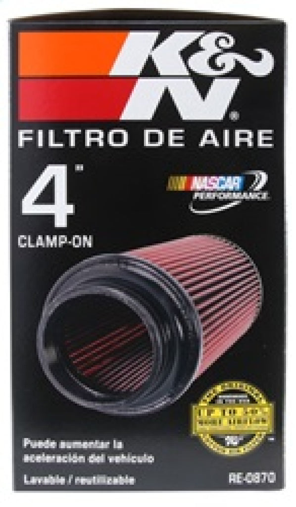 K&N Engineering Air Filters - Universal Fit K&N Universal Rubber Filter 4inch FLG / 6inch OD-B / 4-5/8inch OD-T / 9inch H
