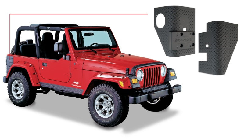 Bushwacker Body Armor & Rock Rails Bushwacker 97-06 Jeep Wrangler Trail Armor Rear Corners - Black