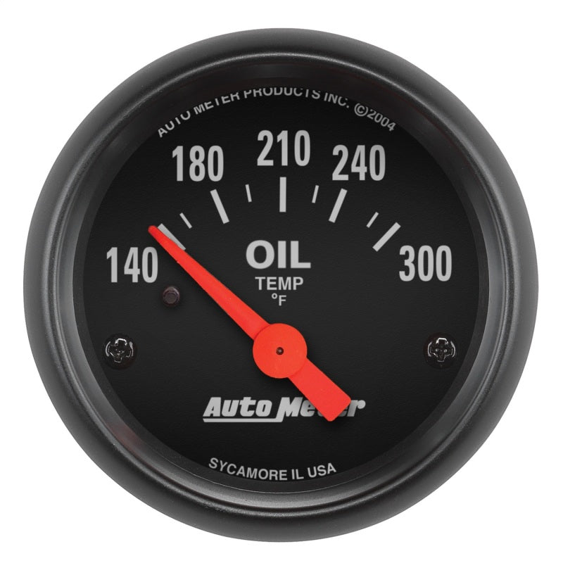 AutoMeter Gauges Autometer Z-Series 52mm 140-300 Degrees F Electric Oil Temp Gauge