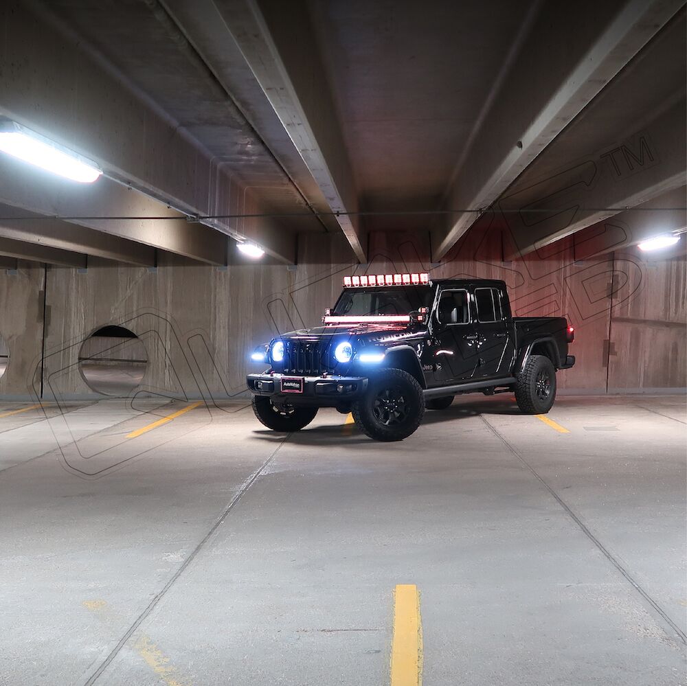 Quake LED Turn Signal Light Jeep 95 X 425 Inch Retro Fit Slim Chop Kit DRL with Sequential Switchback - QTE992
