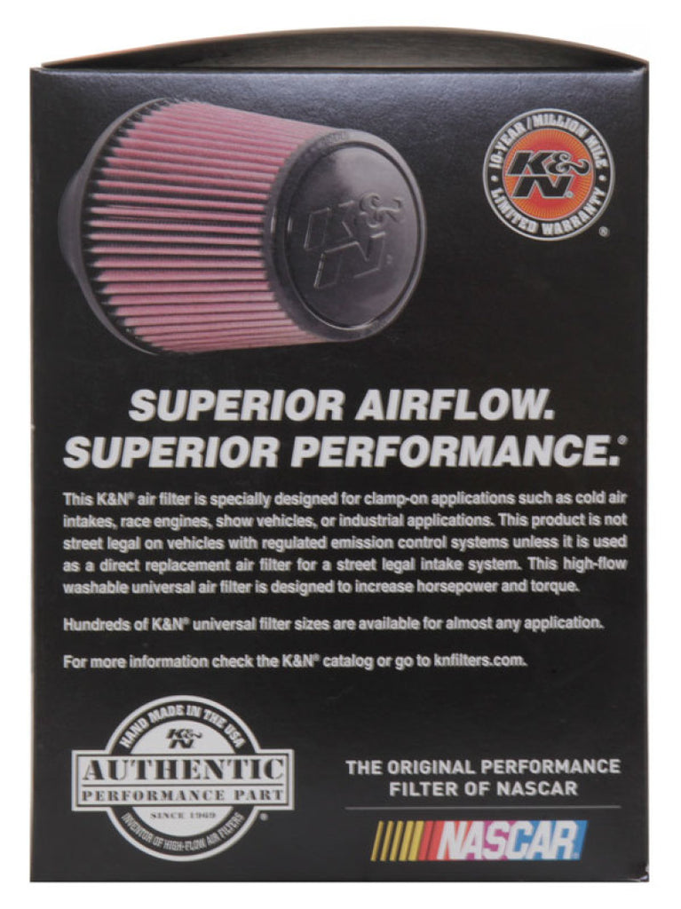 K&N Engineering Air Filters - Universal Fit K&N Universal Air Filter (4in. Flange / 6in. Base OD / 4-5/8in. Top OD / 6in. Height)