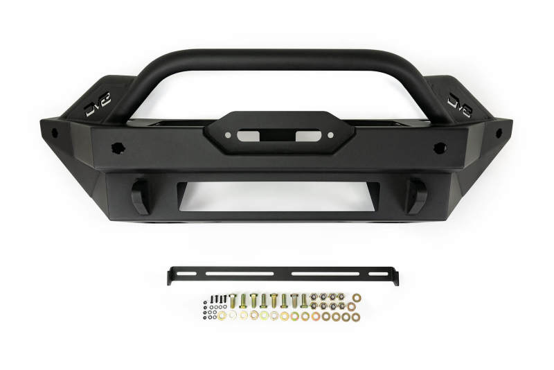 DV8 Offroad Bumpers - Steel DV8 Offroad 2021+ Ford Bronco Modular Front Bumper Winch Capable w/ Auxiliary Light Mounts