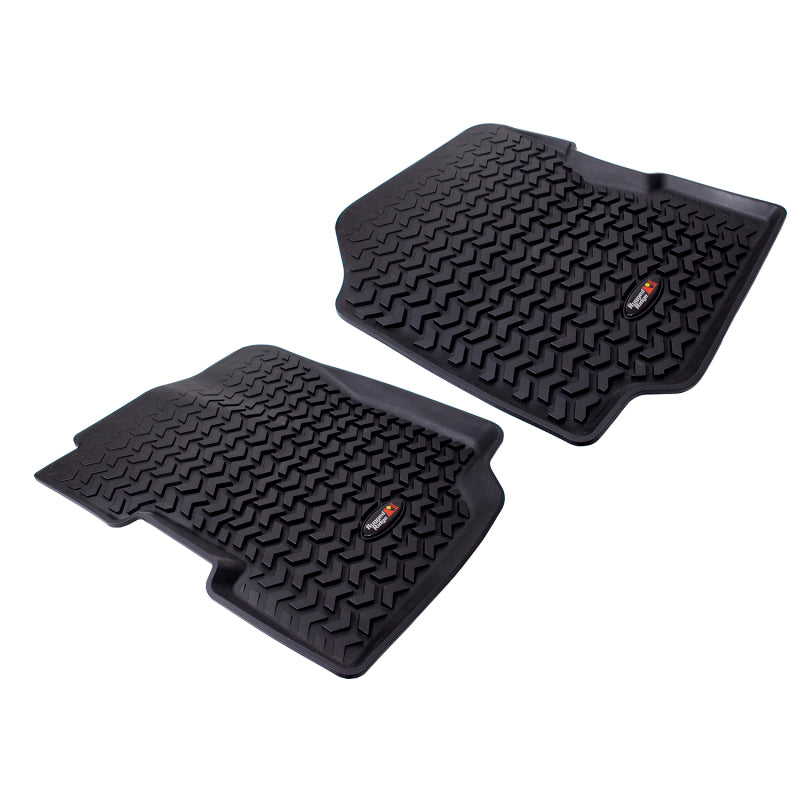 Rugged Ridge Floor Mats - Rubber Rugged Ridge Floor Liner Front Black 1976-1983 Jeep CJ-5