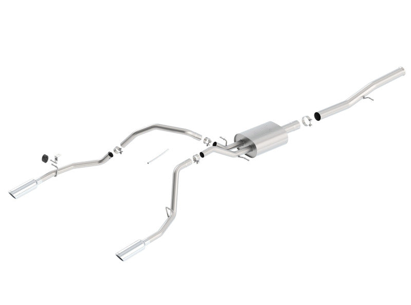Borla Catback Borla 14 Silv/Sierra 1500 EC Std/CC Short 143.5in WB ATAK Single Split Rear Exit Cat-Back Exhaust