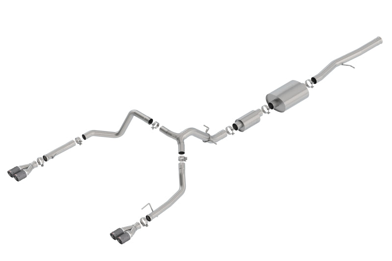 Borla Catback Borla 19 Chevrolet Silverado/GMC Sierra 1500 6.2L SS (S-Type) Catback Exhaust - Carbon Fiber Tips