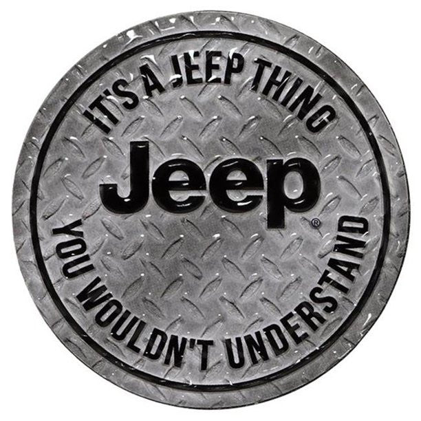 Offroad Trading Company IT’S A JEEP THING ROUND EMBOSSED TIN MAGNET