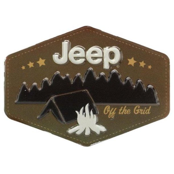 Offroad Trading Company JEEP CAMPING EMBOSSED TIN MAGNET