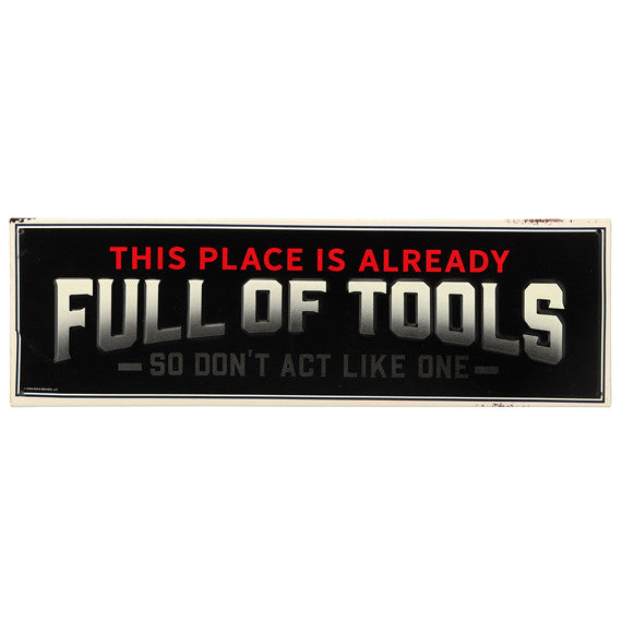 Offroad Trading Company FULL OF TOOLS EMBOSSED TIN SIGN
