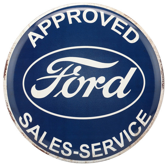 Offroad Trading Company FORD HIGH GLOSS TIN BUTTON SIGN
