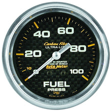 Load image into Gallery viewer, AutoMeter Gauges Autometer Carbon Fiber 66.7mm 0-15 PSI W/O ISO Fuel Pressure Gauge