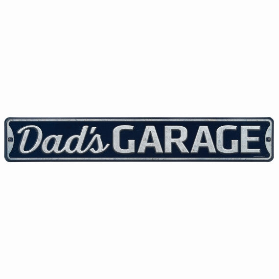 Offroad Trading Company DAD'S GARAGE CLASSIC EMBOSSED TIN STREET SIGN