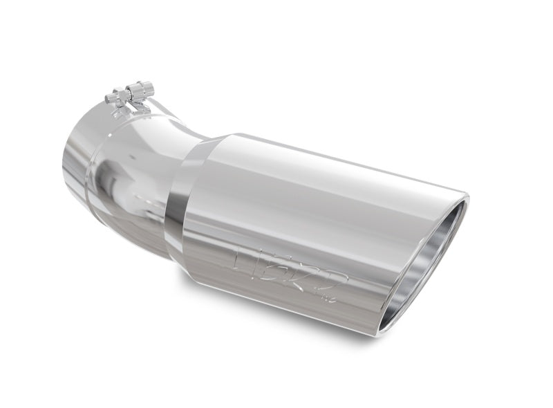 MBRP Steel Tubing MBRP Universal Tip 6in OD 5in Inlet 15.5in Length 30 Deg Bend Angled Rolled End T304