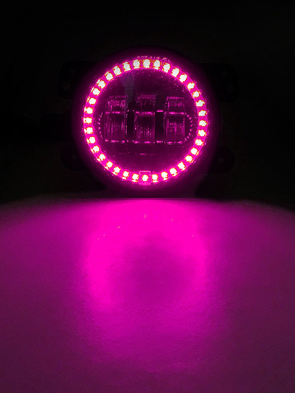 Quake LED Fog Light 4 in. 30 Watt Jeep JK CJ TJ Fog Light RGB HD Accent Tempest - QTE905