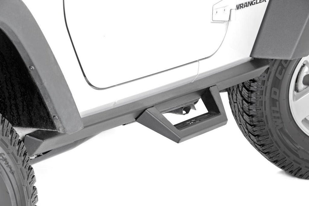 Rough Country Side Steps Jeep Contoured Drop Steps 07-18 Wrangler JK 2 Door Rough Country - 90763