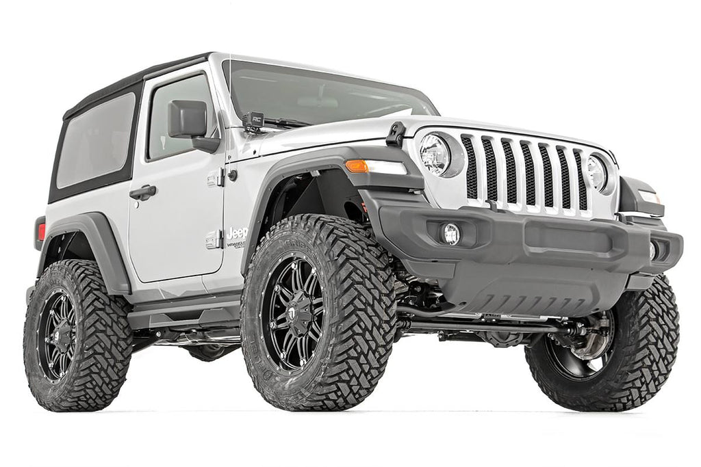 Rough Country Lift Kits 3.5 Inch Jeep Suspension Lift Kit Vertex Reservoir Stage 2 Coils & Adj. Control Arms 18-20 Wrangler JL Rubicon-2 Door Rough Country - 90950