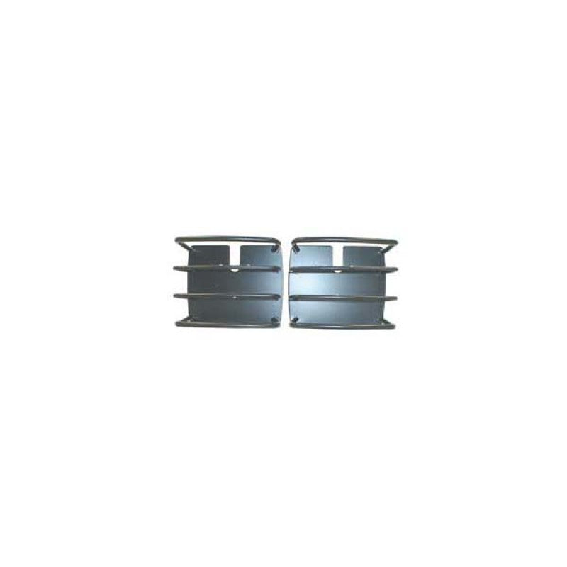 Rugged Ridge Light Covers and Guards Rugged Ridge 76-06 Jeep CJ / Jeep Wrangler Black Euro Tail Light Guards