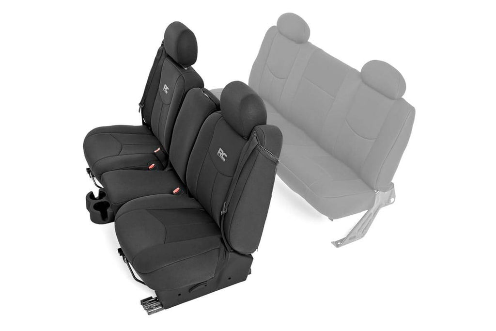 Rough Country Seat Cover Neoprene Front Seat Cover Black 99-06 Silverado/Sierra 1500 Rough Country - 91013