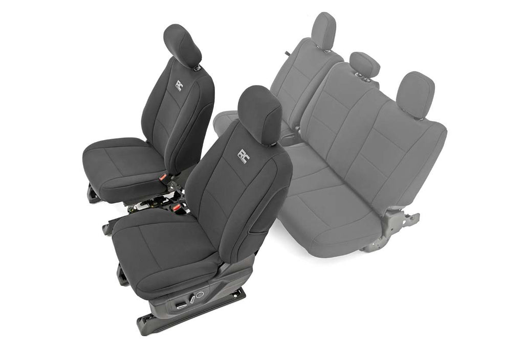 Rough Country Seat Cover F-150 Neoprene Front Seat Cover Black 15-20 F-150 XL, XLT Rough Country - 91016