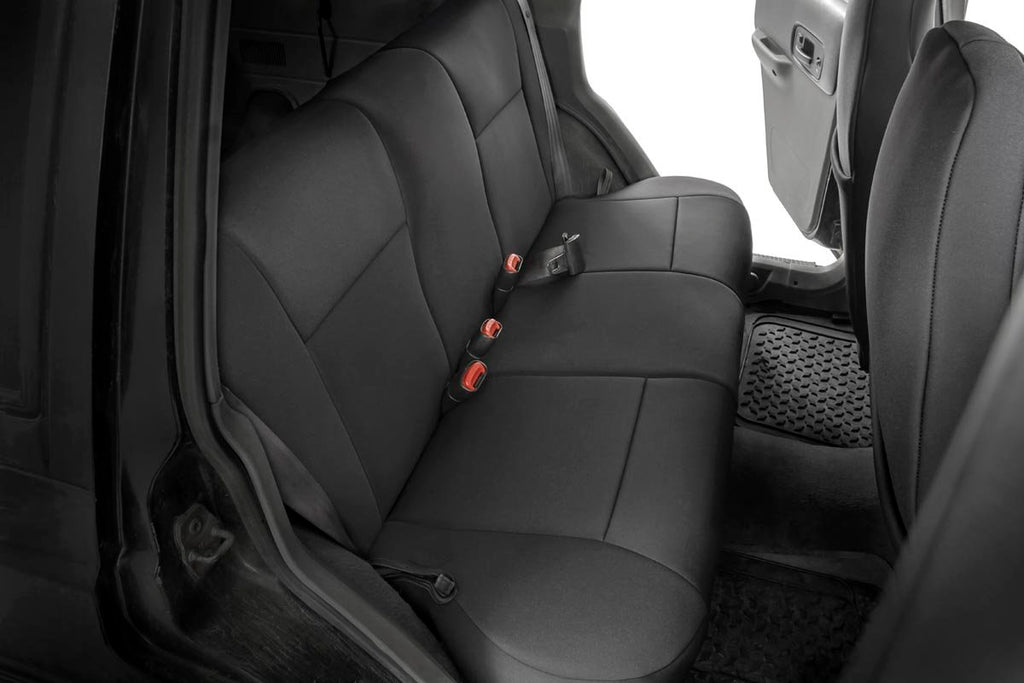 Rough Country Seat Cover Jeep Neoprene Seat Cover Set Black 97-01 XJ w/Detachable Headrest Rough Country - 91023