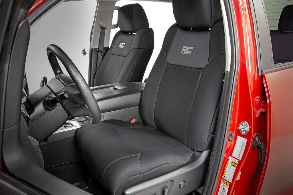 Rough Country Seat Cover Toyota Neoprene Front and Rear Seat Covers 14-20 Tundra Crew Cab Rough Country - 91027A
