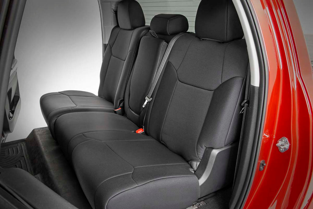 Rough Country Seat Cover Toyota Neoprene Front and Rear Seat Covers 14-20 Tundra Crew Cab Rough Country - 91027A