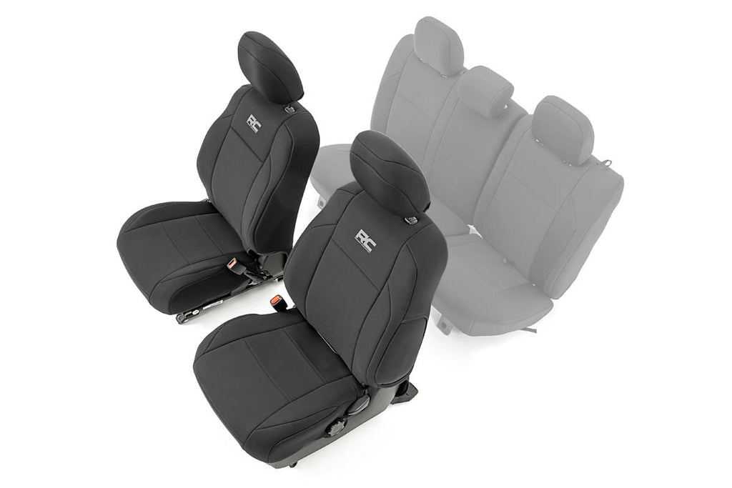 Rough Country Seat Cover Tacoma Neoprene Front Seat Covers For 16-Pres Toyota Tacoma Crew Cab Rough Country - 91030