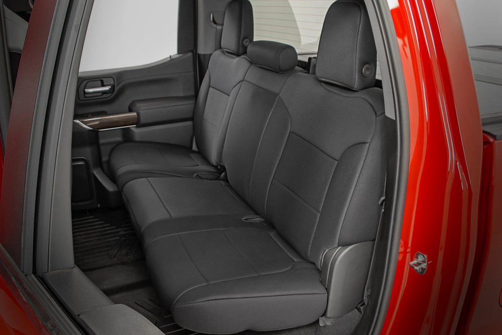 Rough Country Seat Cover GM Neoprene Seat Covers Front and Rear Black For 19-21 1500 Rough Country - 91036