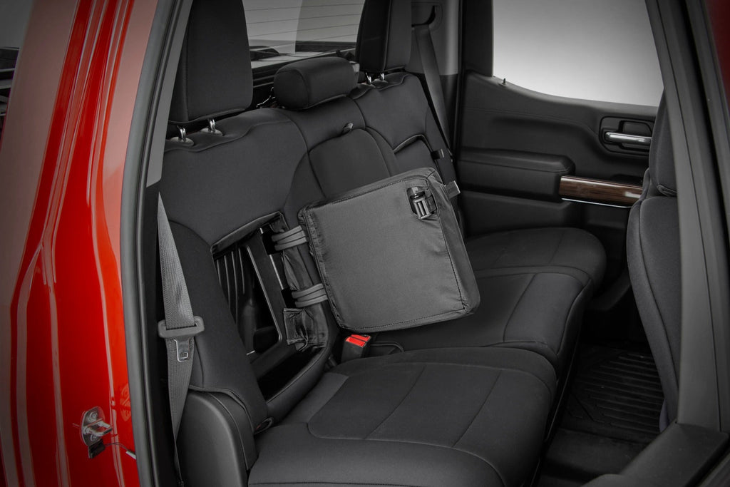 Rough Country Seat Cover GM Neoprene Seat Covers Front and Rear w/ Back Storage Black 19-21 Chevrolet Silverado 1500 Rough Country - 91037