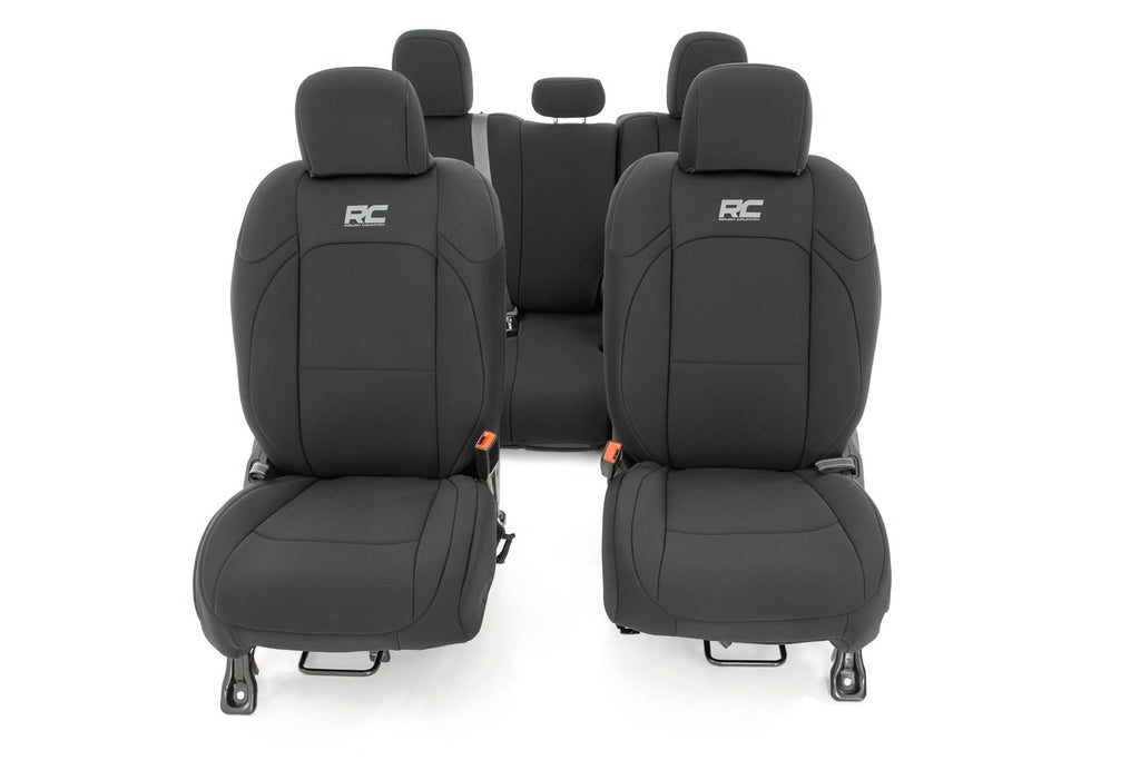 Rough Country Seat Cover Seat Covers Front and Rear w/ Cup Holder 20-21 Jeep Gladiator JT Rough Country - 91038