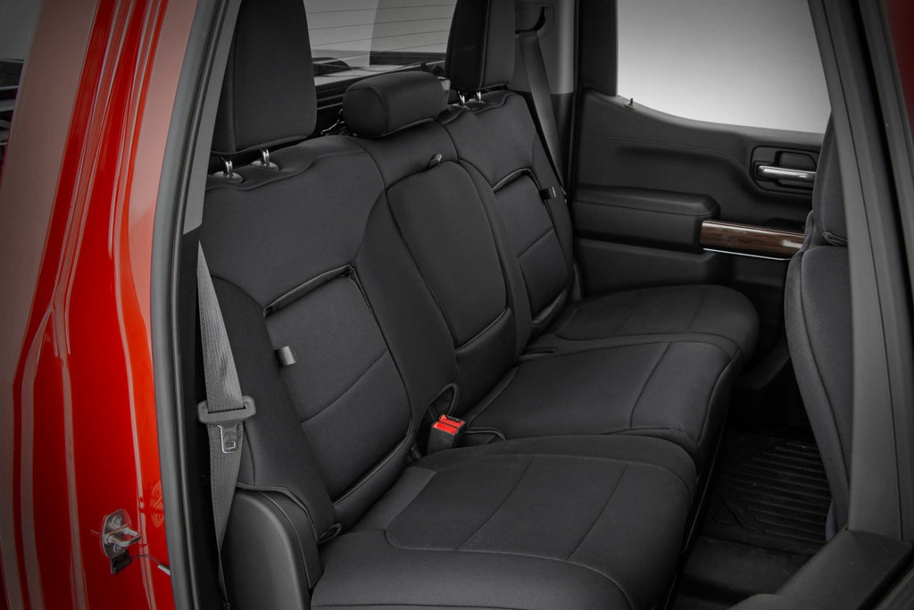 Rough Country Seat Cover Seat Covers Front 40/20/40 Rear 60/40 19-22 Chevy Silverado 1500 Rough Country - 91039