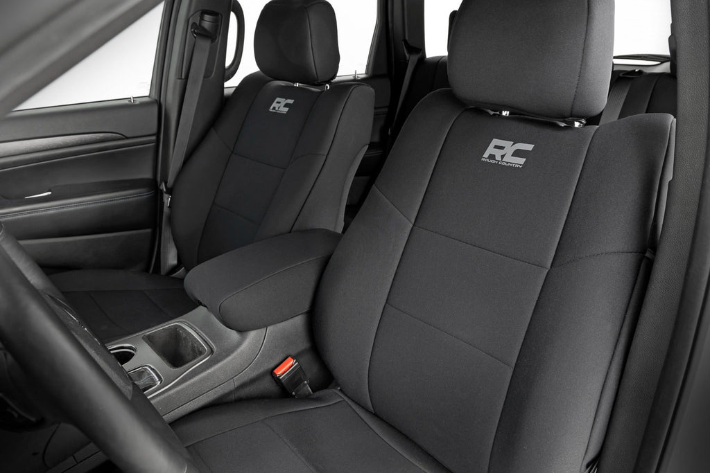 Rough Country Seat Cover Seat Covers Front Row and Rear Row Bench Jeep Grand Cherokee WK2 2WD/4WD (11-22) Rough Country - 91046