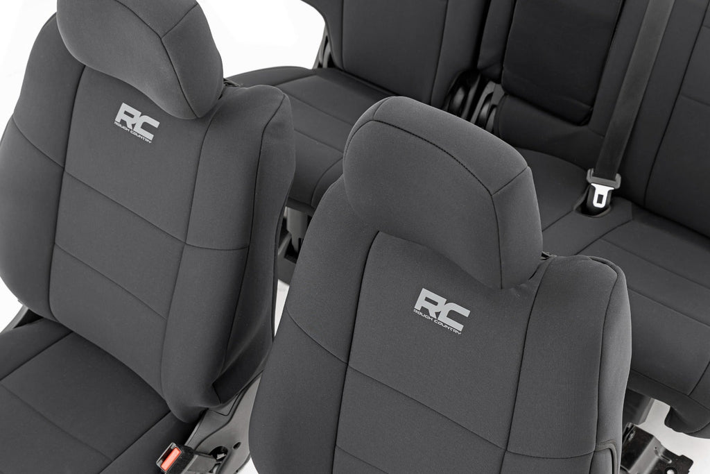 Rough Country Seat Cover Seat Covers Front Row and Rear Row Bench Jeep Grand Cherokee WK2 2WD/4WD (11-22) Rough Country - 91046