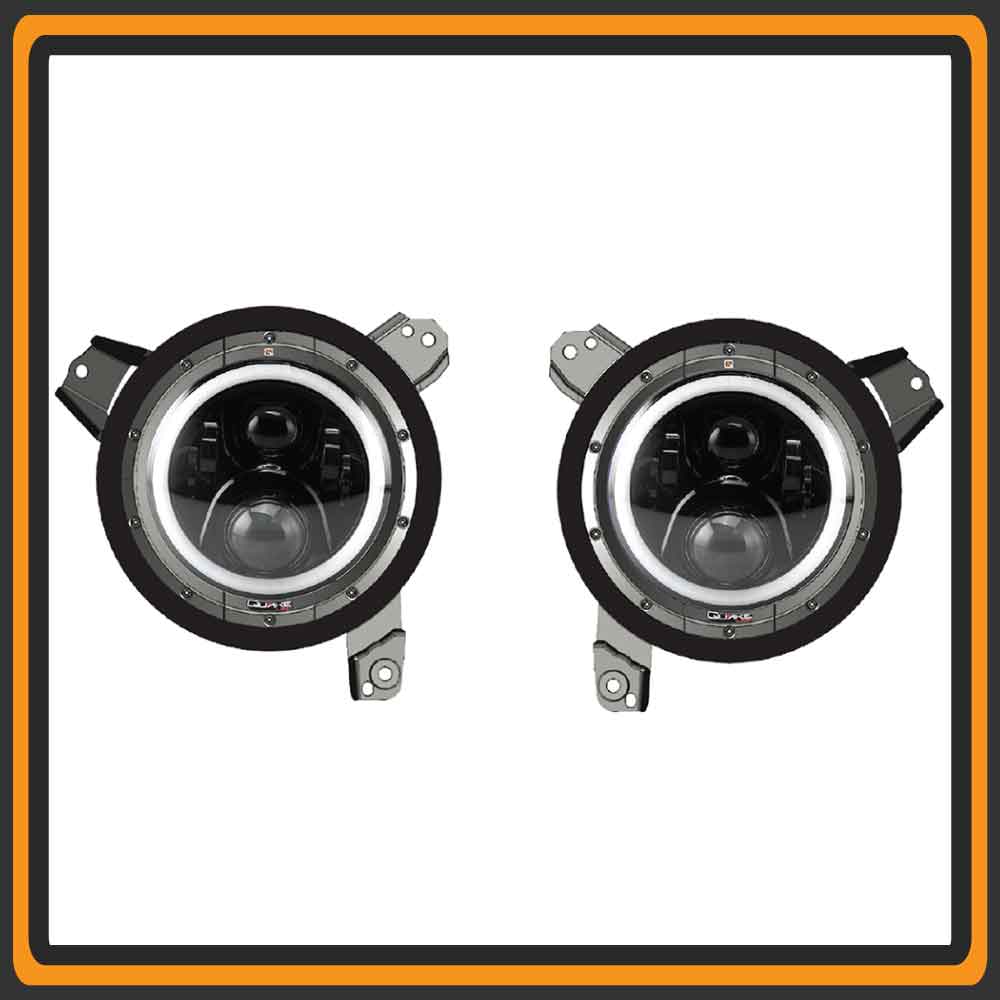 Quake LED Headlight Jeep Wrangler JL/Gladiator 9 Inch HD Headlights - QTE914